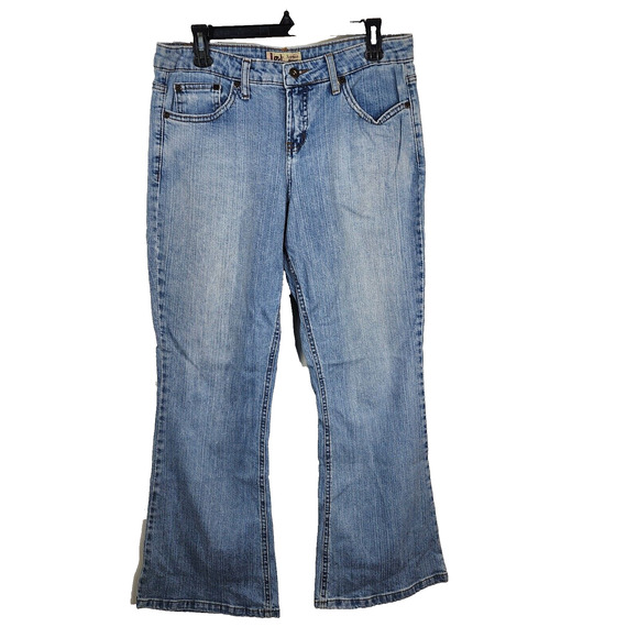 LEI Women’s Jeans Size 11 Y2K 2000s Sophia Hiphugger Flare Leg High Rise Light - Picture 1 of 8